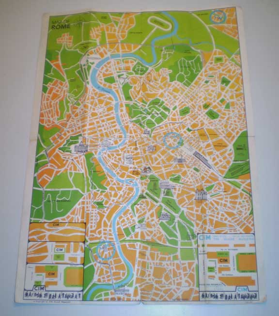 VECCHIA PIANTINA CARTINA TOPOGRAFICA ROMA CIM ANNI 60  